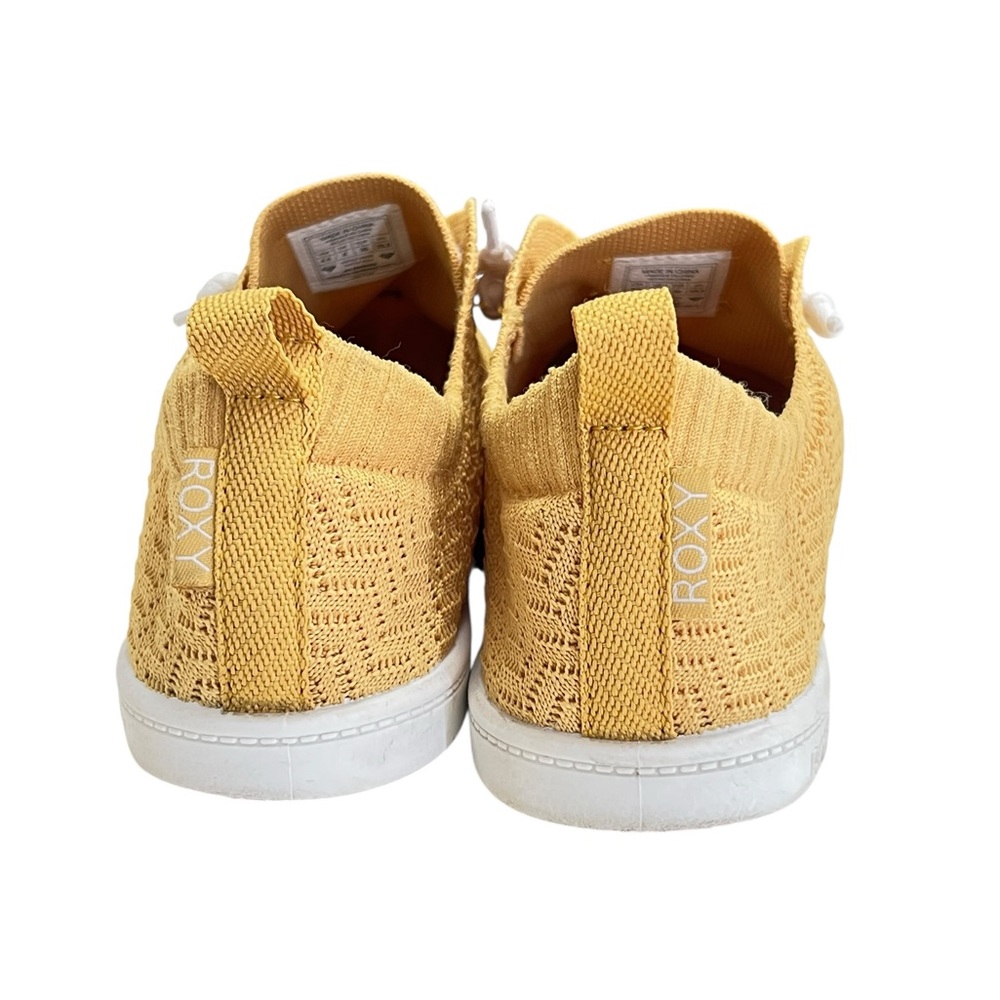 Roxy Bayshore Knit III Mustard Yellow Slip On Sneakers Size 8.5 - Picture 4 of 8